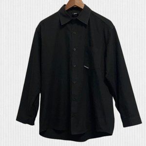 Vintage 90s Modrobes Black Button Up Shirt Made in Canada